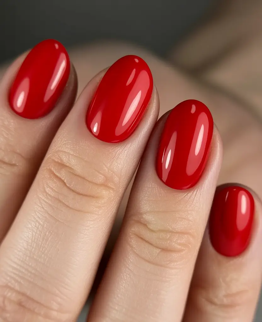 August Nails Color Classic Red — But Make It Glossy