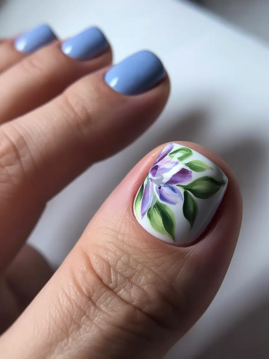Toe Nail Art & Color Ideas for August 2025+Lavender Lilies and Painted Petals