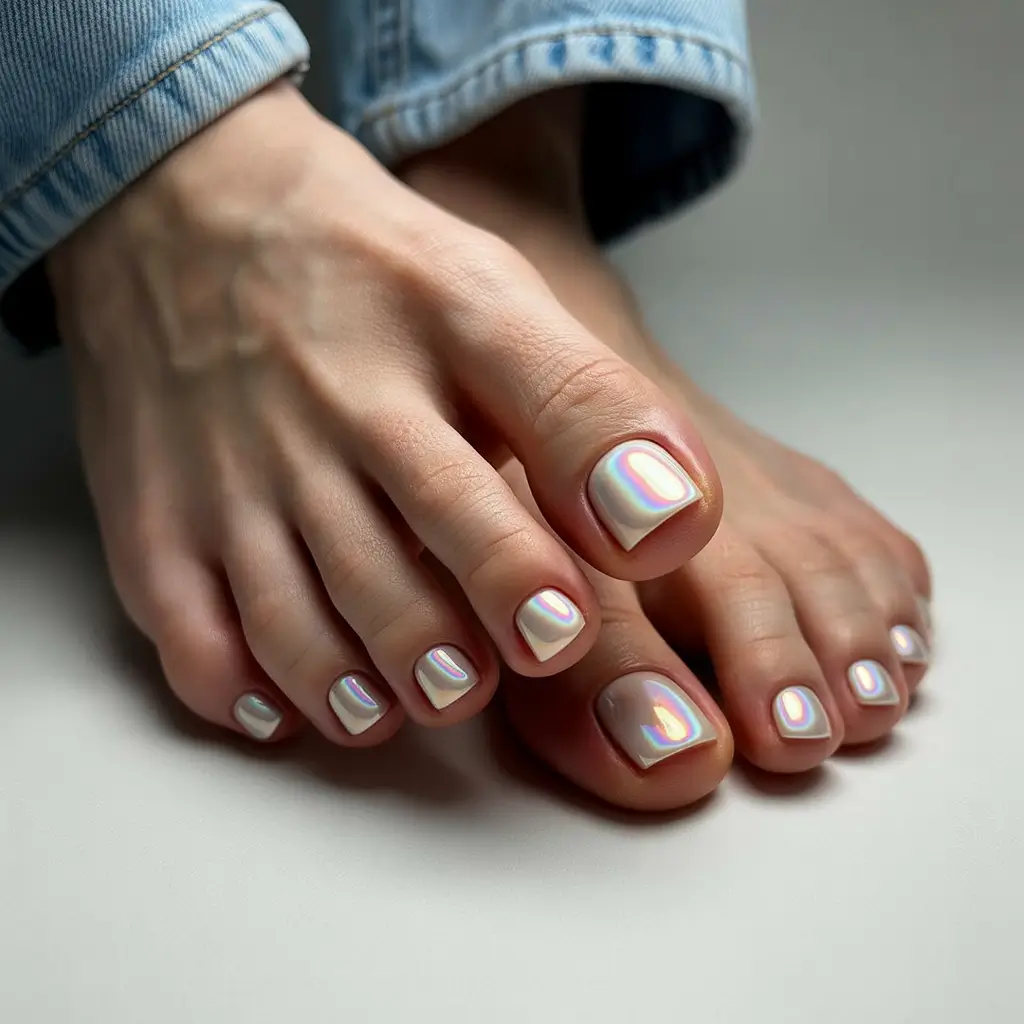 Toe Nail Art & Color Ideas for August 2025+Chrome Holograph & Clean Lines