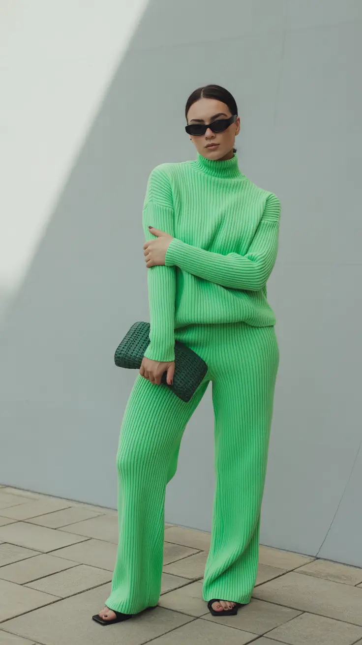 fall fashion trends for women Neon Knits and Maximal Confidence