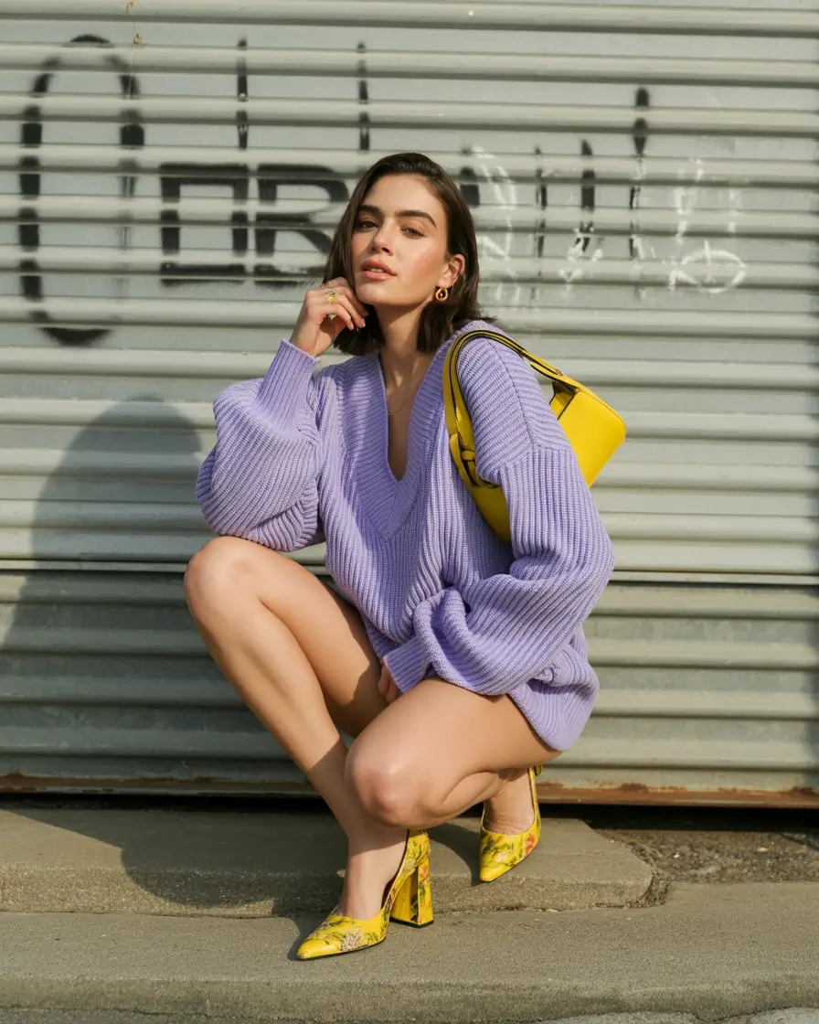 fall fashion trends for women Bold Color Blocking with Playful Attitude