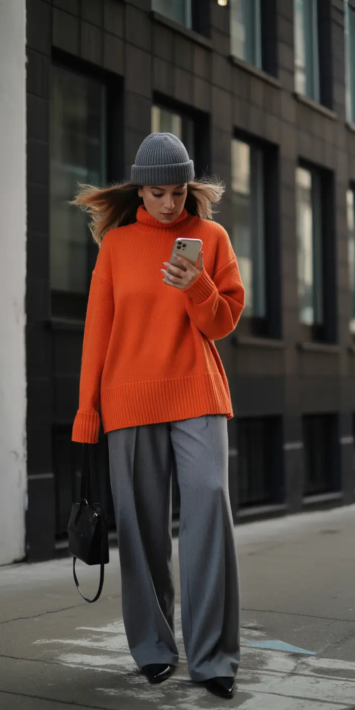 cute-fall-outfits-for-women-Cozy-Street-Vibes-in-High-Contrast-Layers