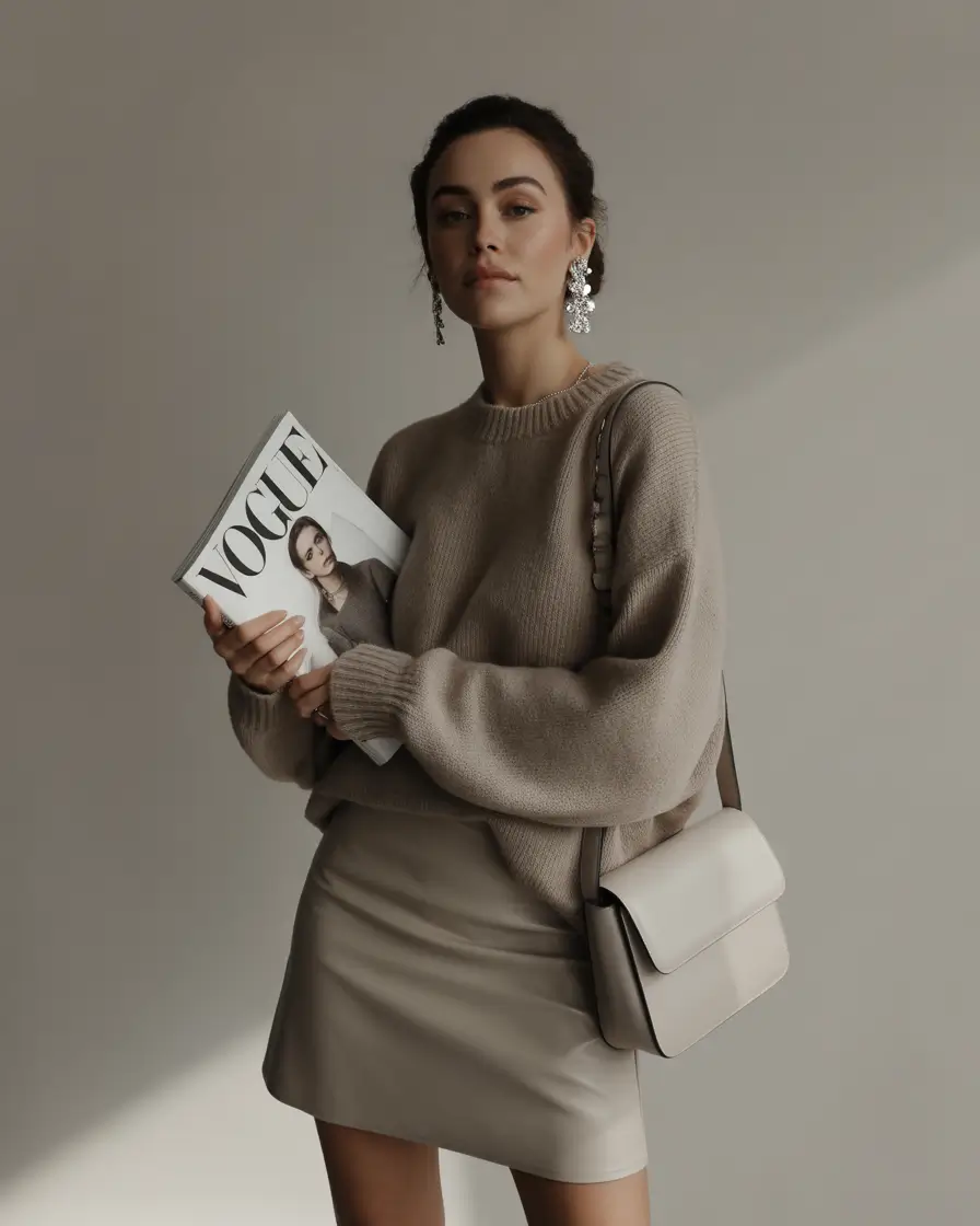 cute-fall-outfits-for-women-Minimalist-Neutrals-With-a-Glossy-Twist