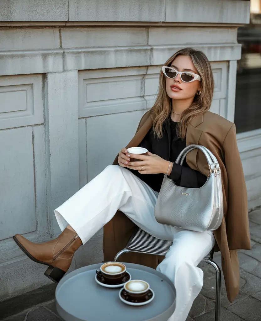cute fall outfits for women Coffee Date Neutrals Done Right