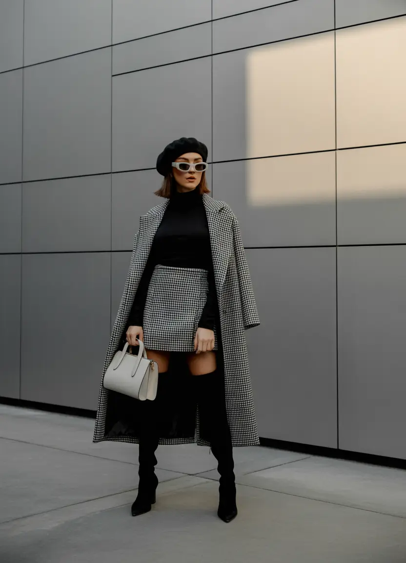 cute fall outfits for women Parisian Edge Meets Sharp Structure