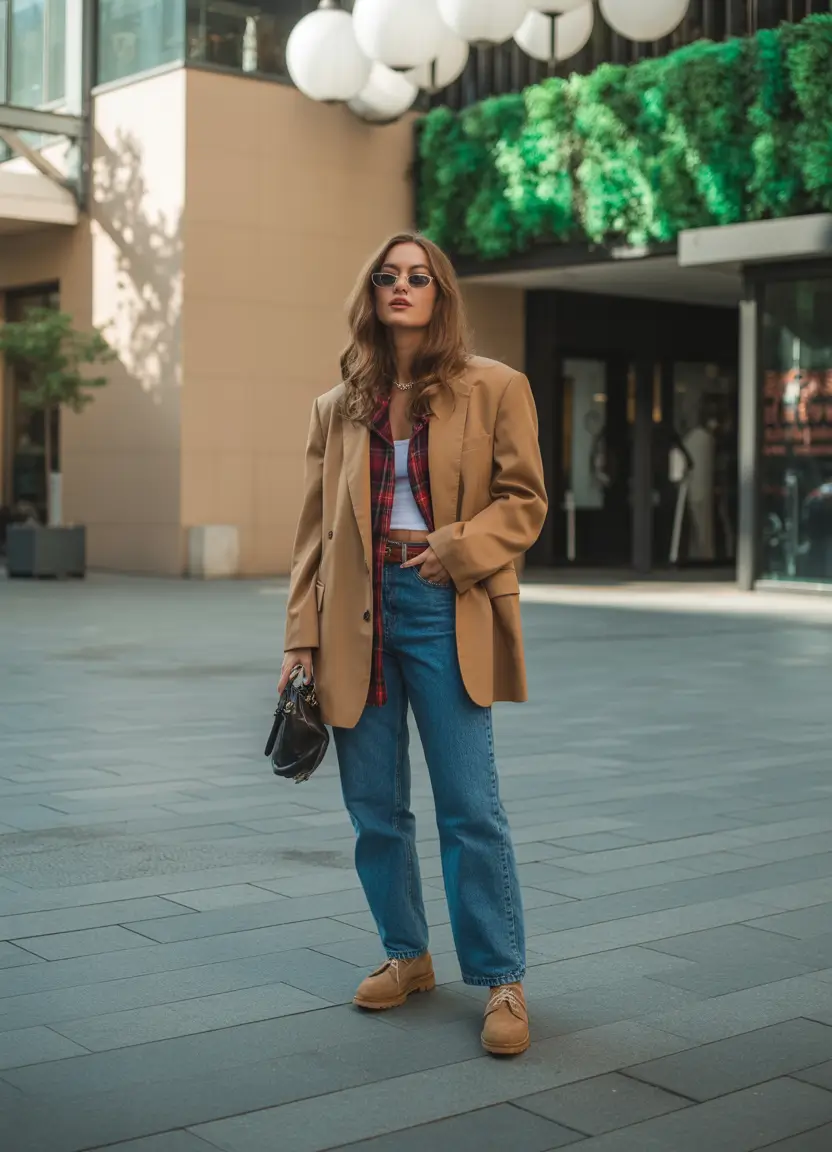 cute fall outfits for women Modern Grunge Meets Polished Layers