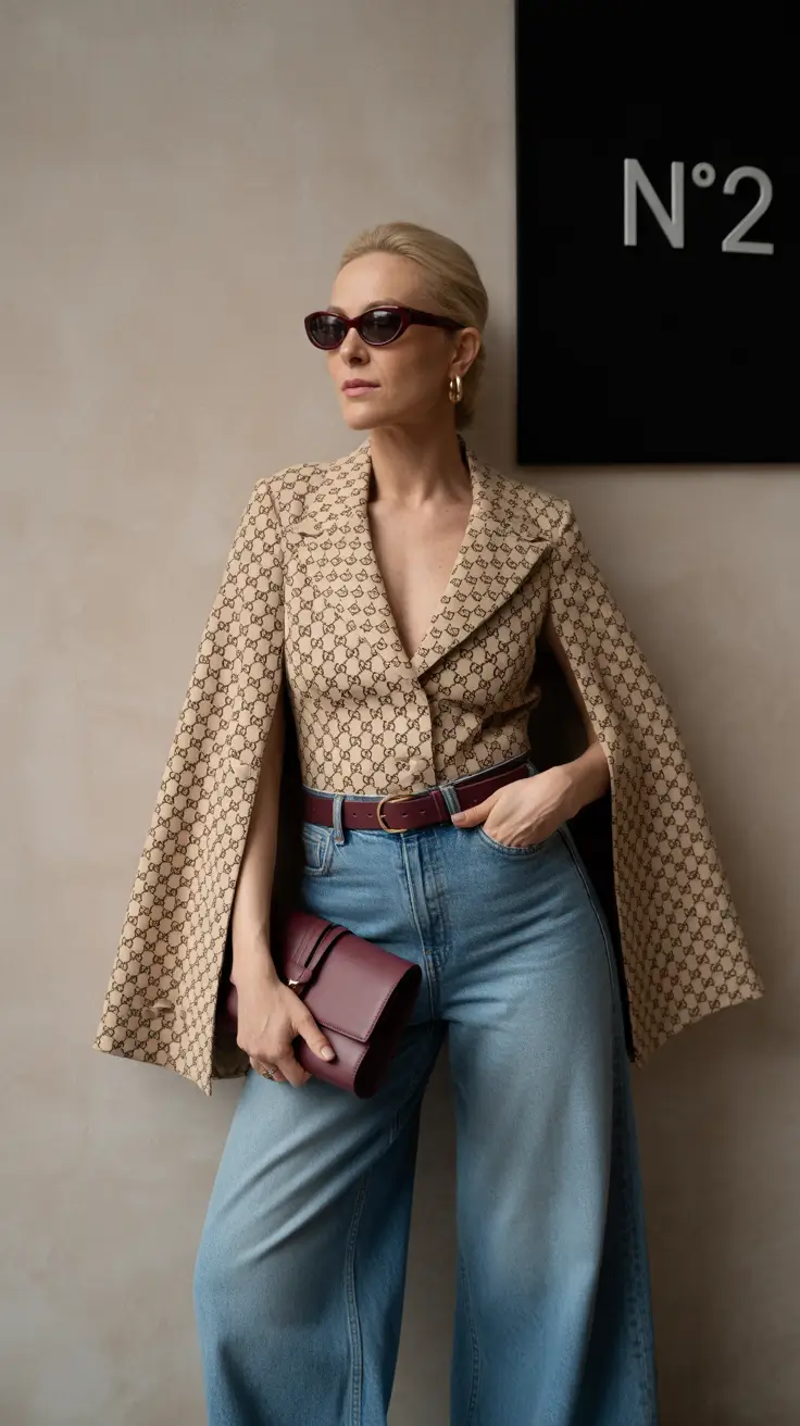 fall-outfits-for-women-over-40-Structured-Drama-Meets-Soft-Denim