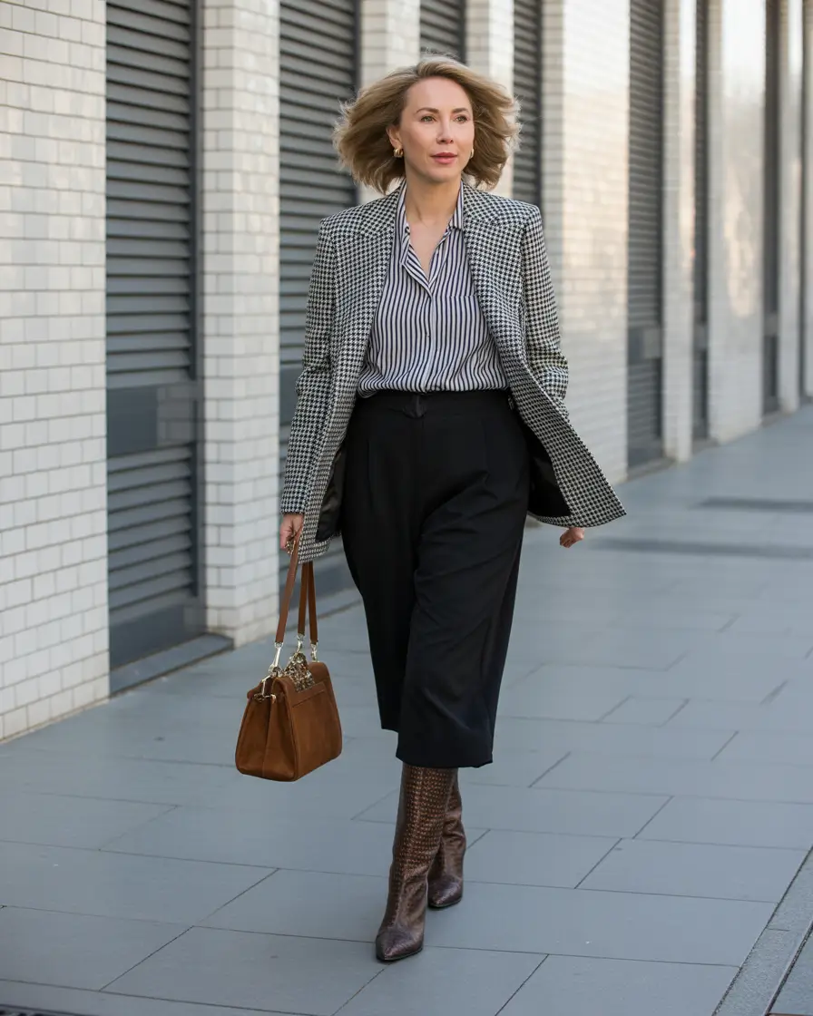 fall outfits for women over 40 Tailored Code: Sharp Lines and Subtle Statements