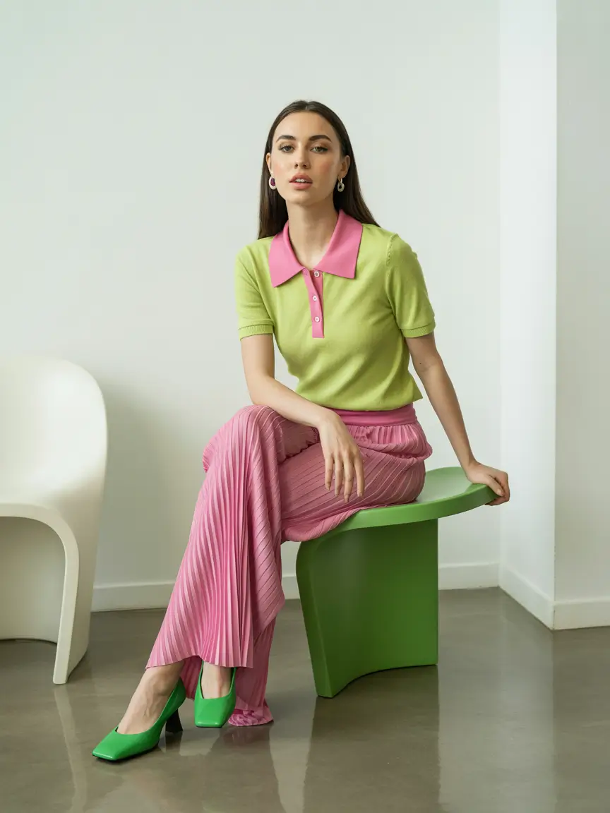 August outfits Colorblock Retro Pop