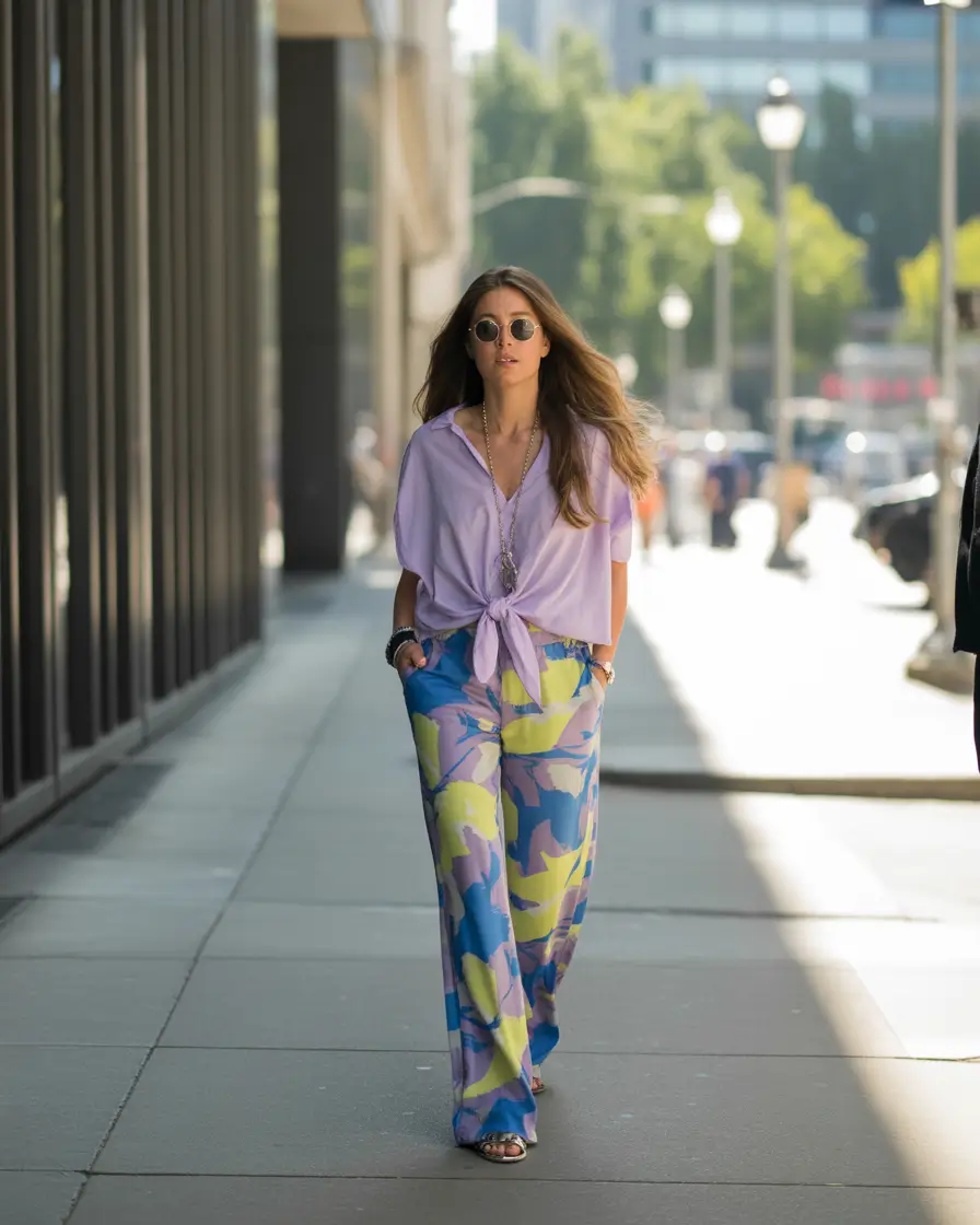 August outfits Purple Haze & Painterly Pants