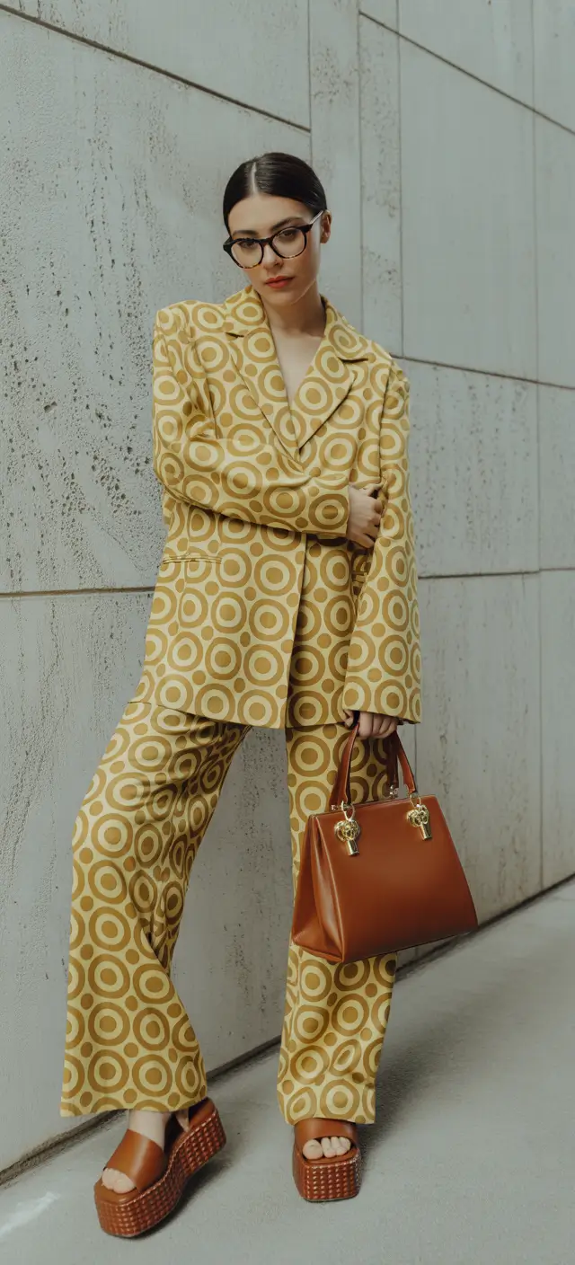 August outfits Printed Suiting That Speaks Volumes