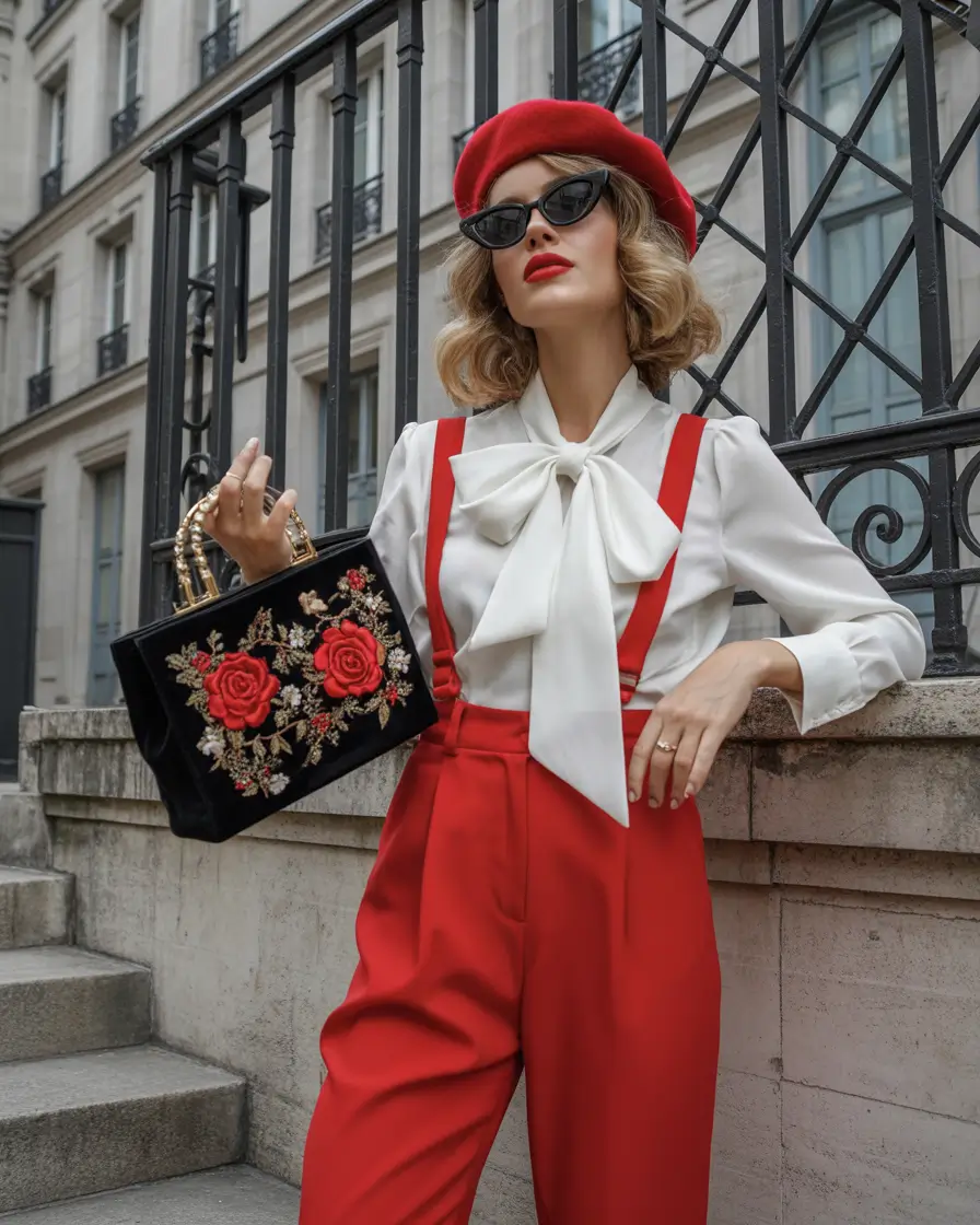 fall birthday outfits Red Lips & Parisian Dreams