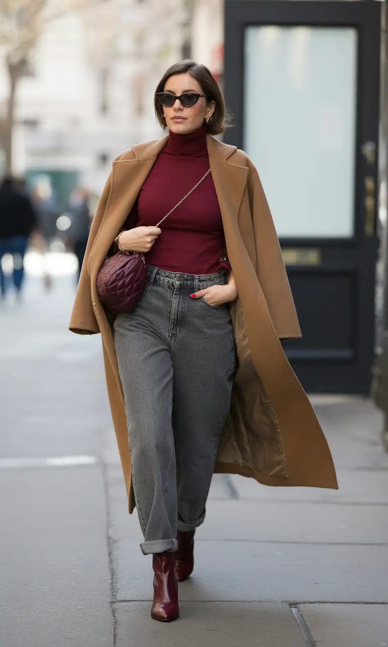 fall outfits Camel and Cabernet Layers