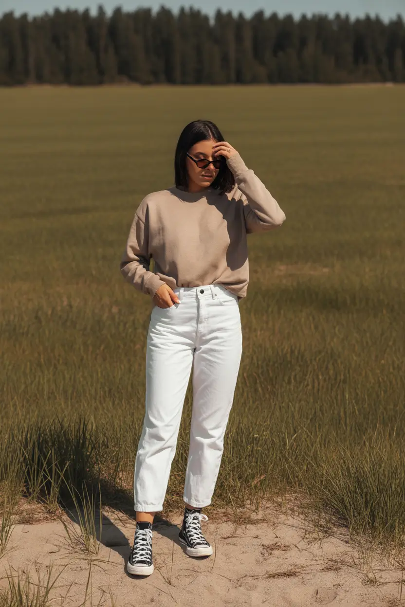 fall outfits Back to Basics in Bright Whites