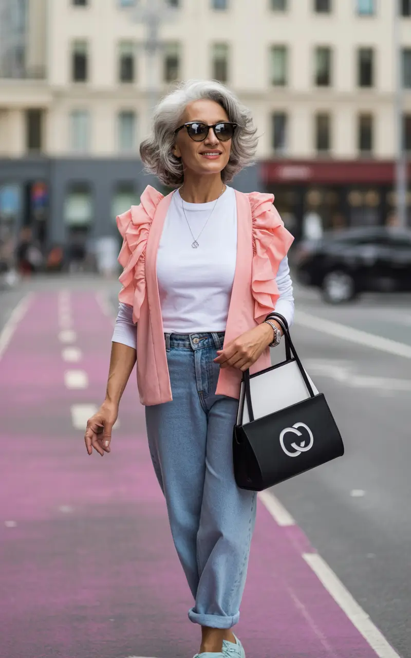 fall-outfits-Soft-Ruffles-and-Denim-for-Every-Age