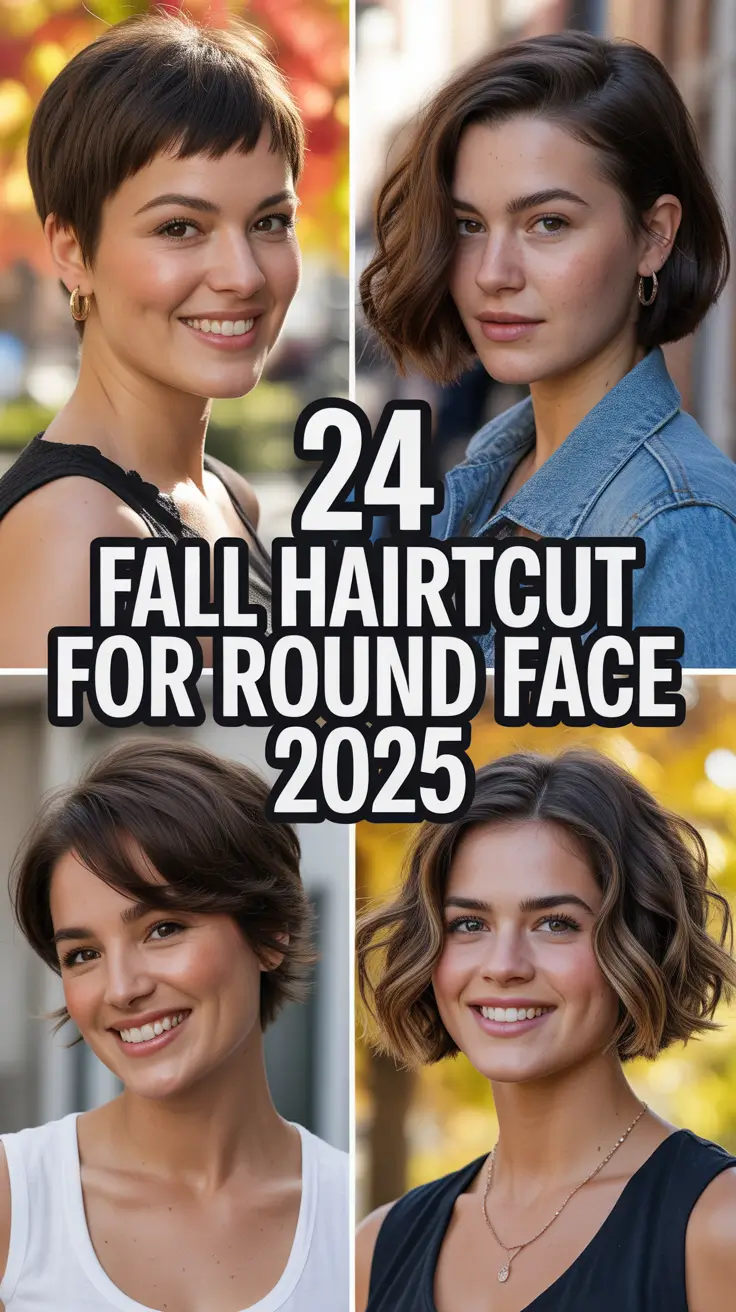 Fresh Fall Haircuts for Round Faces 2025: From Short Layers to Long Curtain Bangs