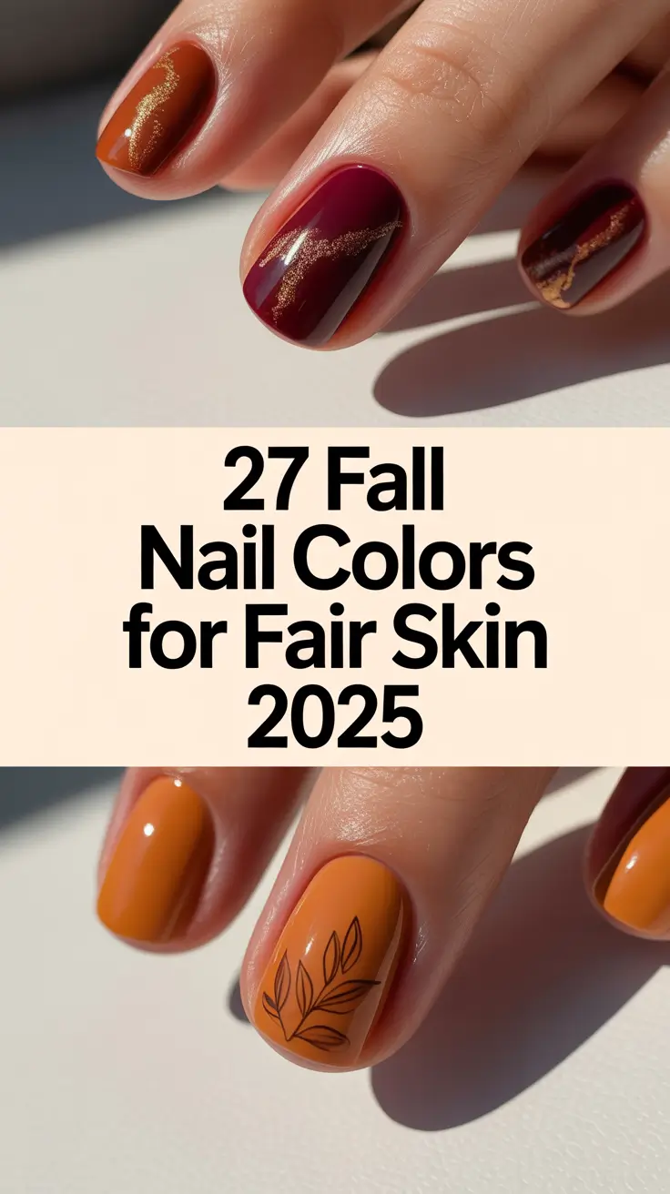 Fall Nail Colors for Fair Skin 2025: Chic Ideas from Light Browns to Olive Tones