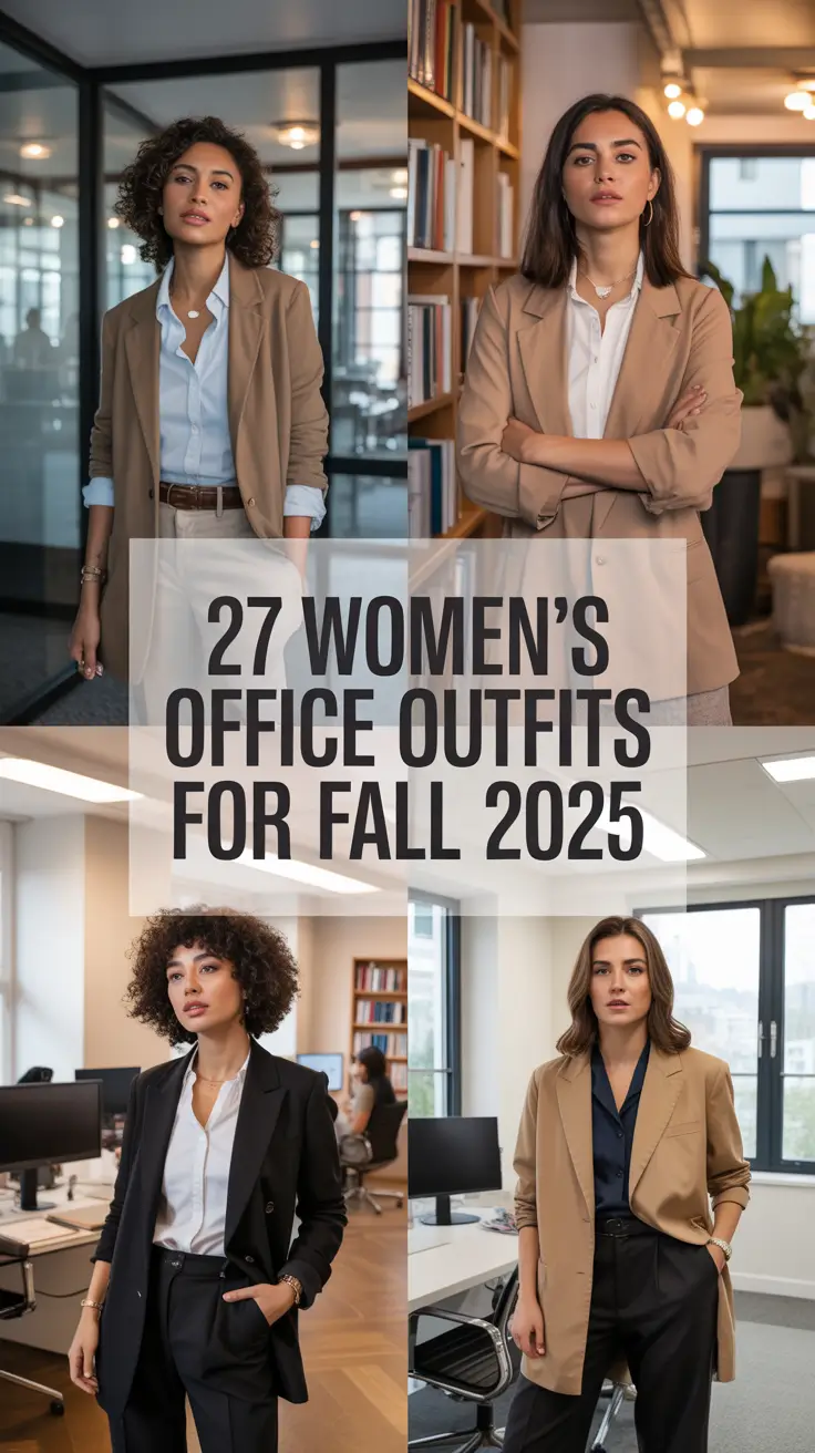 Effortless Women Office Outfits for Fall 2025: Casual Chic to Business Classy Looks