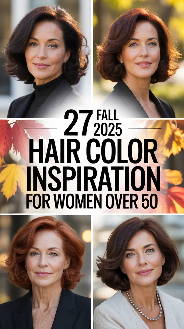 Fall 2025 Hair Color Inspiration for Women Over 50: Trending Blonde, Brunette, and Gray Shades to Try Now