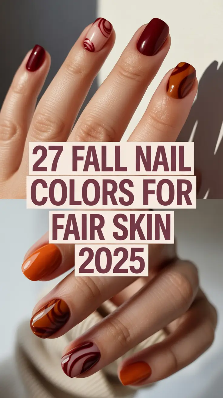 Fall Nail Colors for Fair Skin 2025: Chic Ideas from Light Browns to Olive Tones