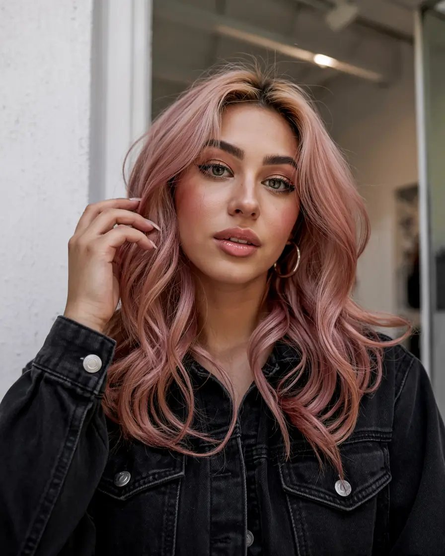 Fall Hair Colors for Warm Skin Tones+Rosewood Blonde for a Blush of Fun
