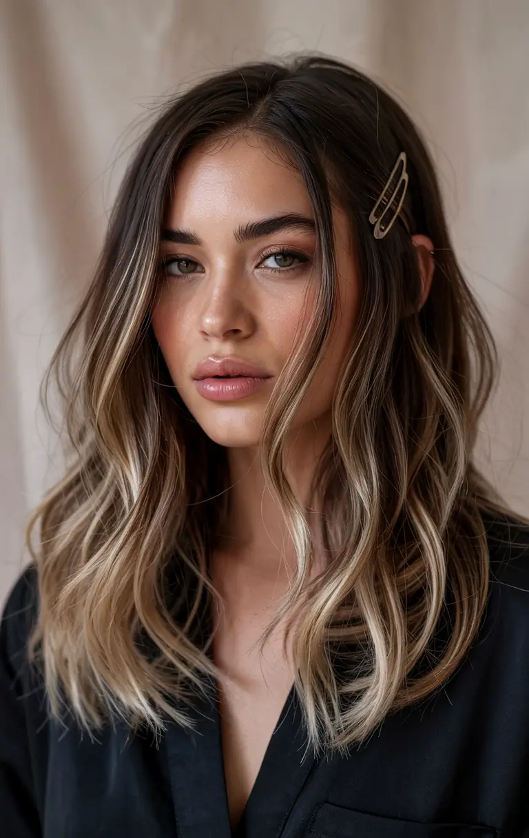 Fall Hair Colors for Warm Skin Tones+Dark Root Melt with Buttery Blonde Ends
