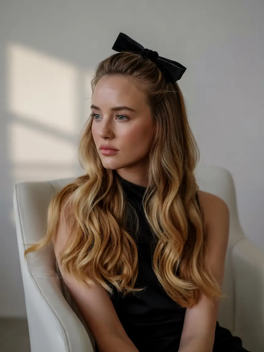 Fall Hair Colors for Warm Skin Tones+Golden Vanilla Waves with Velvet Finish