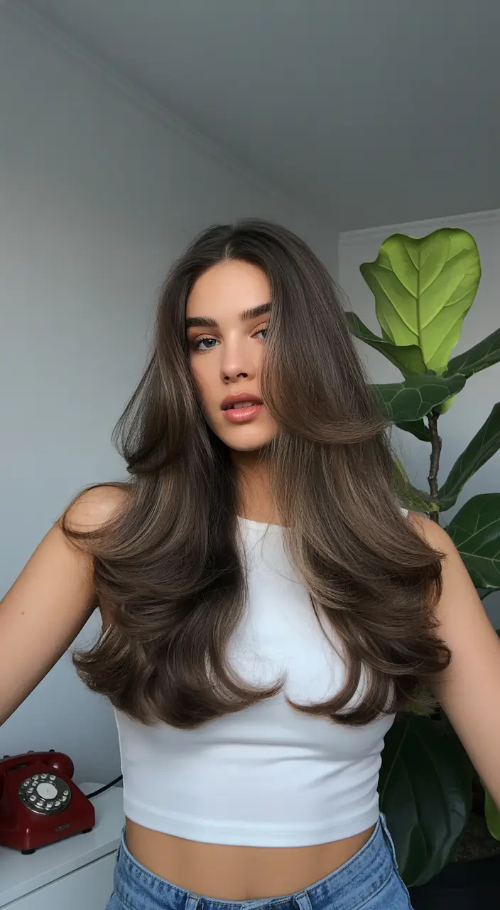 Fall Oval Face Haircuts Feathered Layers with Luxe Volume