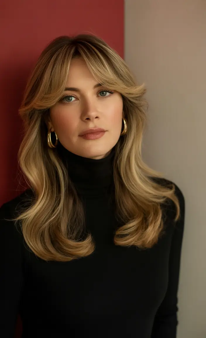 Fall Oval Face Haircuts Light Curtain Fringe with Soft Blonde Ribbons