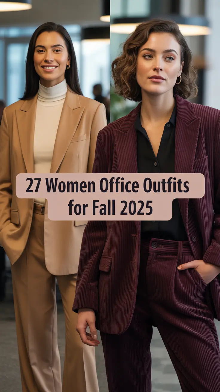 Effortless Women Office Outfits for Fall 2025: Casual Chic to Business Classy Looks