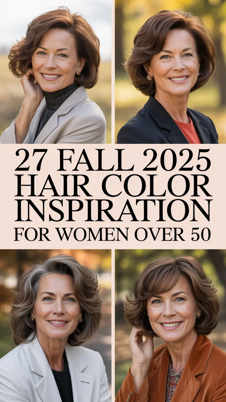 Fall 2025 Hair Color Inspiration for Women Over 50: Trending Blonde, Brunette, and Gray Shades to Try Now