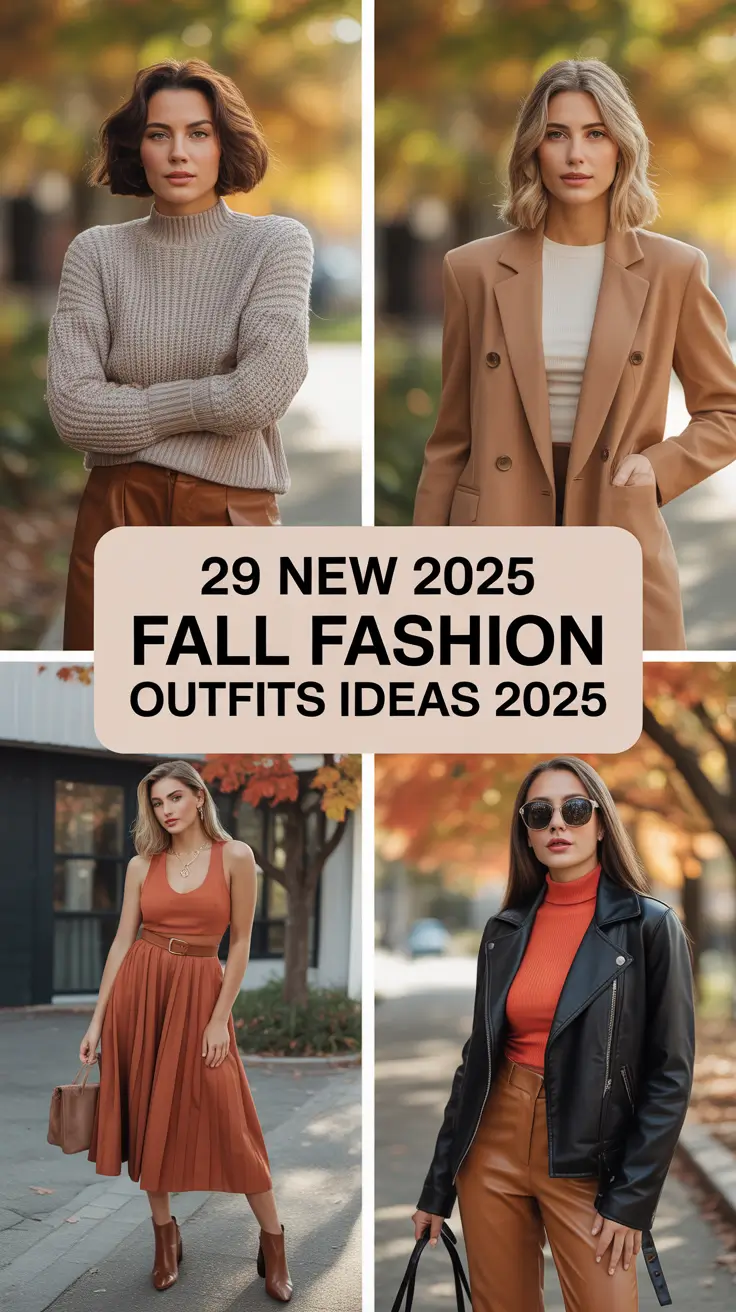 New 2025 Fall Fashion Outfits Ideas: Casual Autumn Street Style Chic for Every Woman