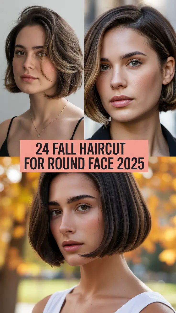 Fresh Fall Haircuts for Round Faces 2025: From Short Layers to Long Curtain Bangs