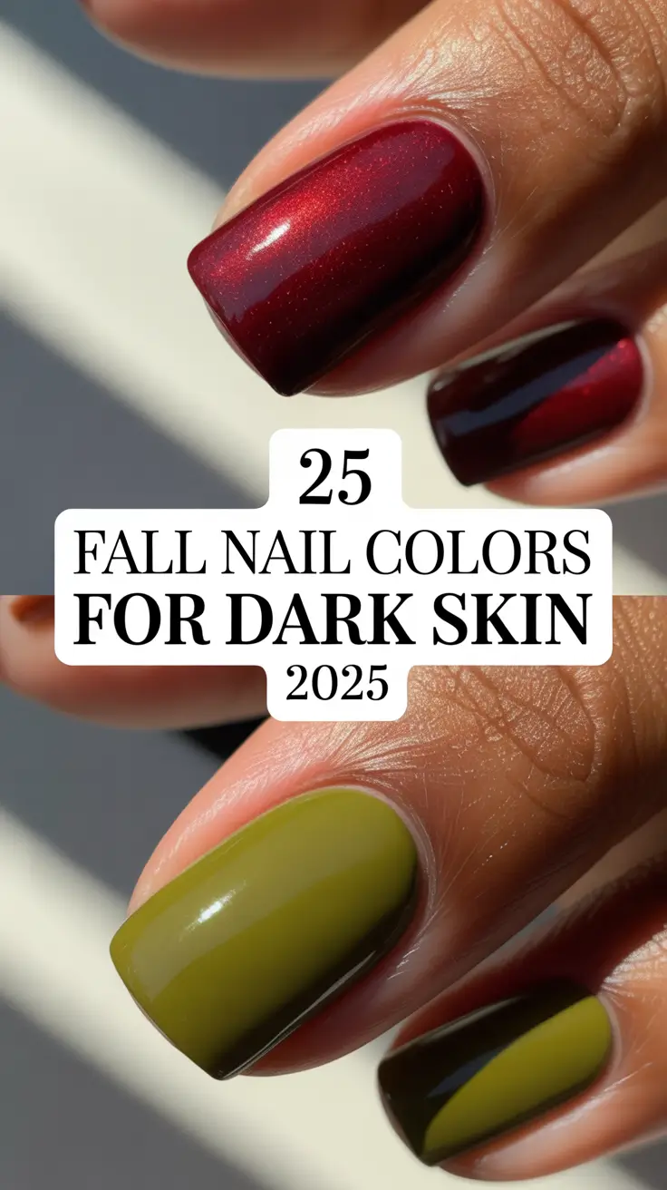 Fall Nail Colors for Dark Skin 2025: Classy, Bold & Beautiful Tones to Try This Season
