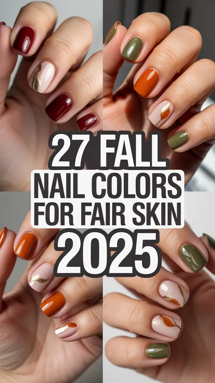 Fall Nail Colors for Fair Skin 2025: Chic Ideas from Light Browns to Olive Tones
