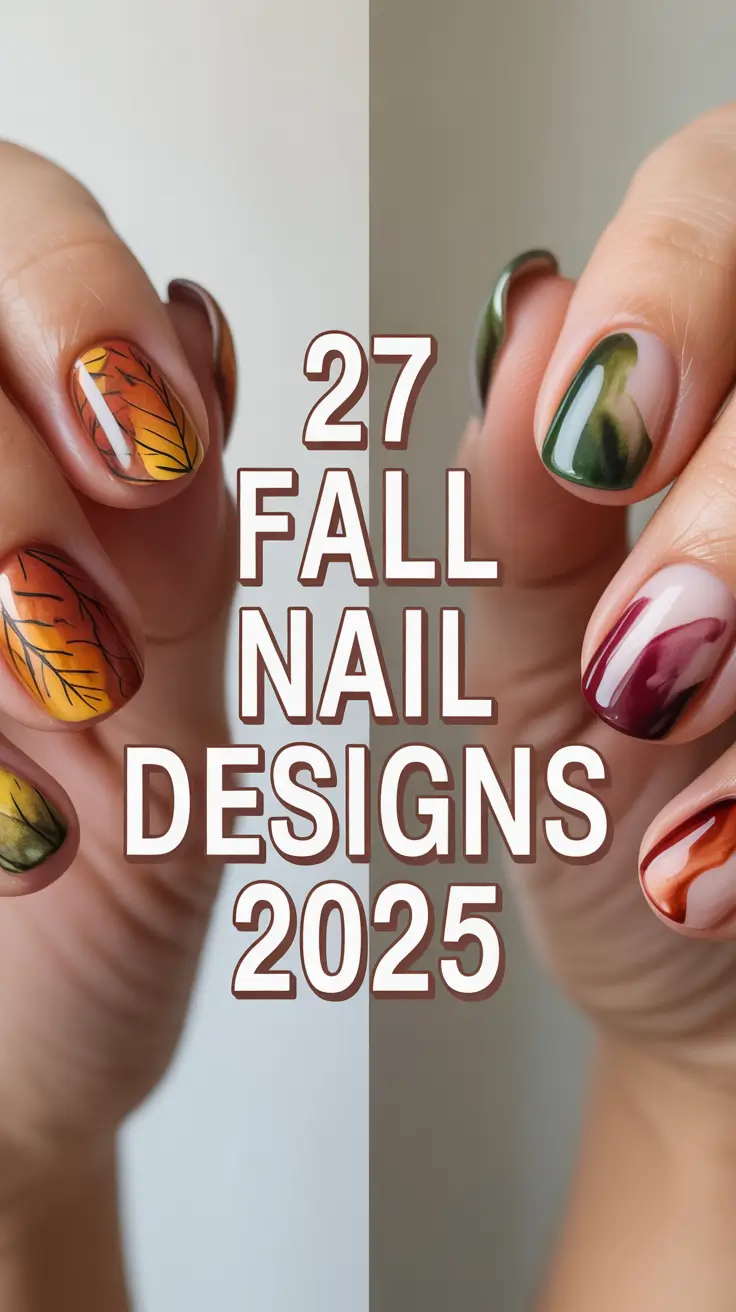 Fall Nail Designs 2025: Autumn Classy Almond and Short Acrylic Ideas to Try Now