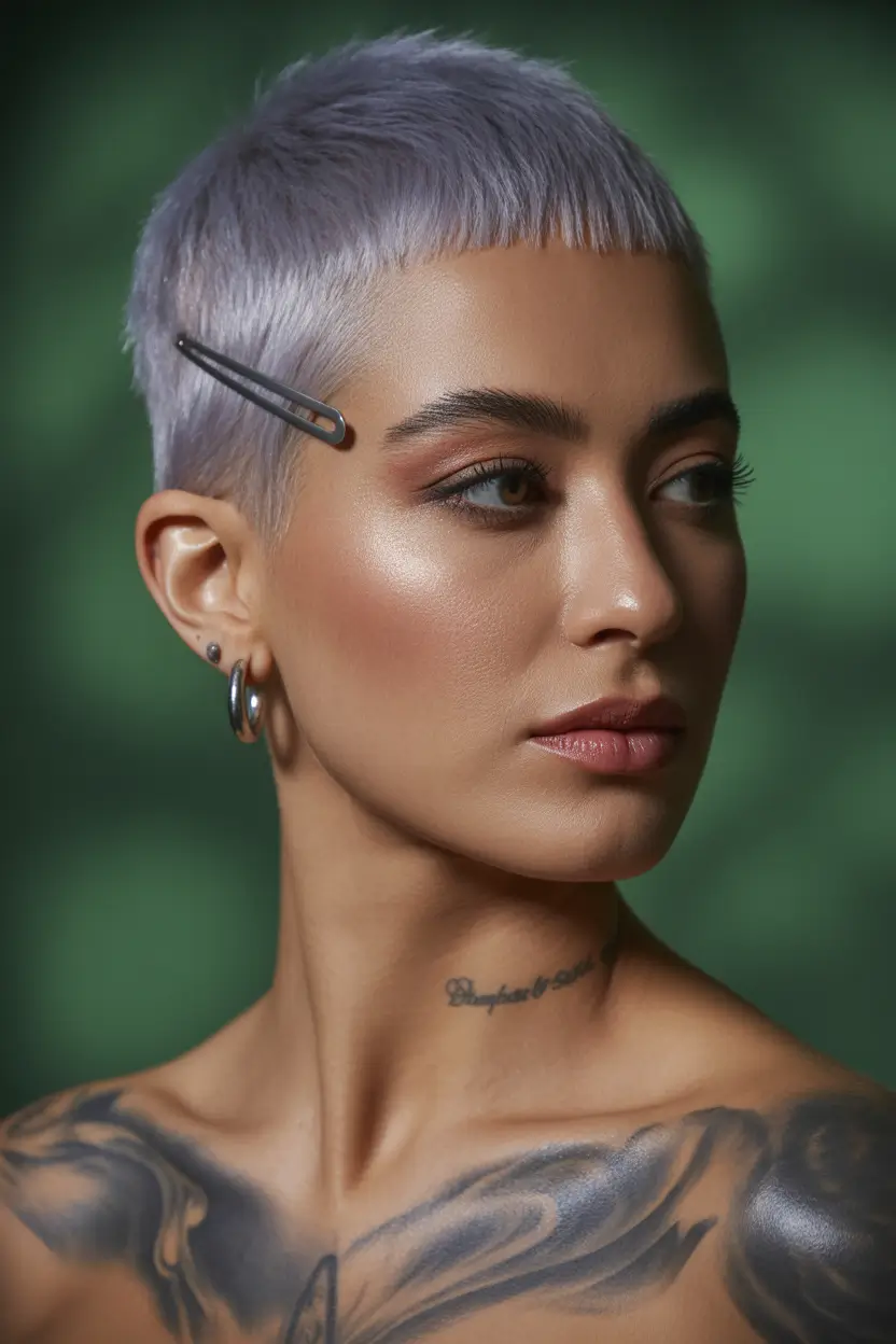 Fall-short-haircut-Cool-Lavender-Buzz-with-Micro-Fringe
