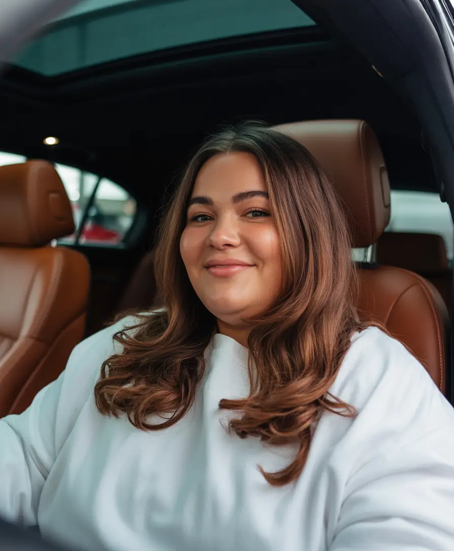Fall Haircuts for Chubby Faces+Chestnut Waves With Cozy Volume