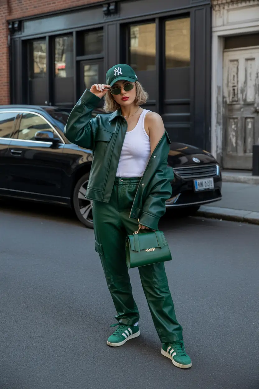 women's-clothing-street-style-in-saturated-green