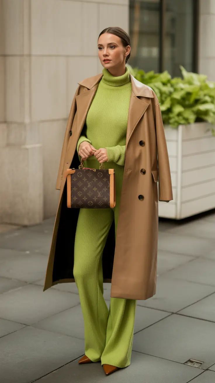 new-fall-fashion-clothes-Monochrome Lime, Elevated by Camel