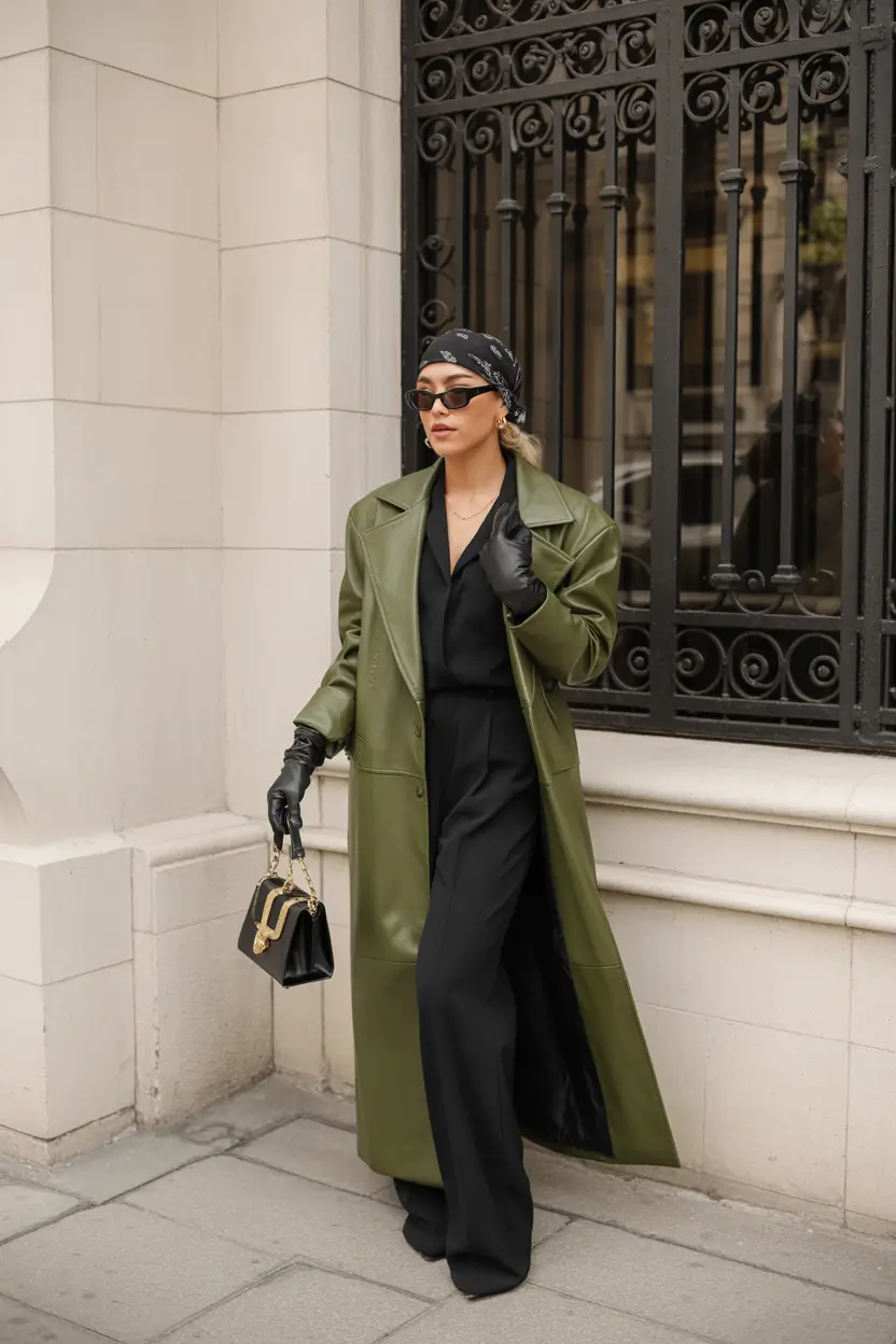 new-fall-fashion-clothes-Olive Leather and Femme Fatale Drama
