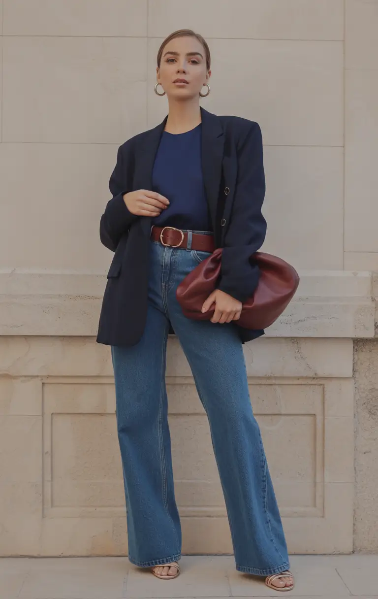 cozy fall outfits Modern Prep With a Hint of Drama