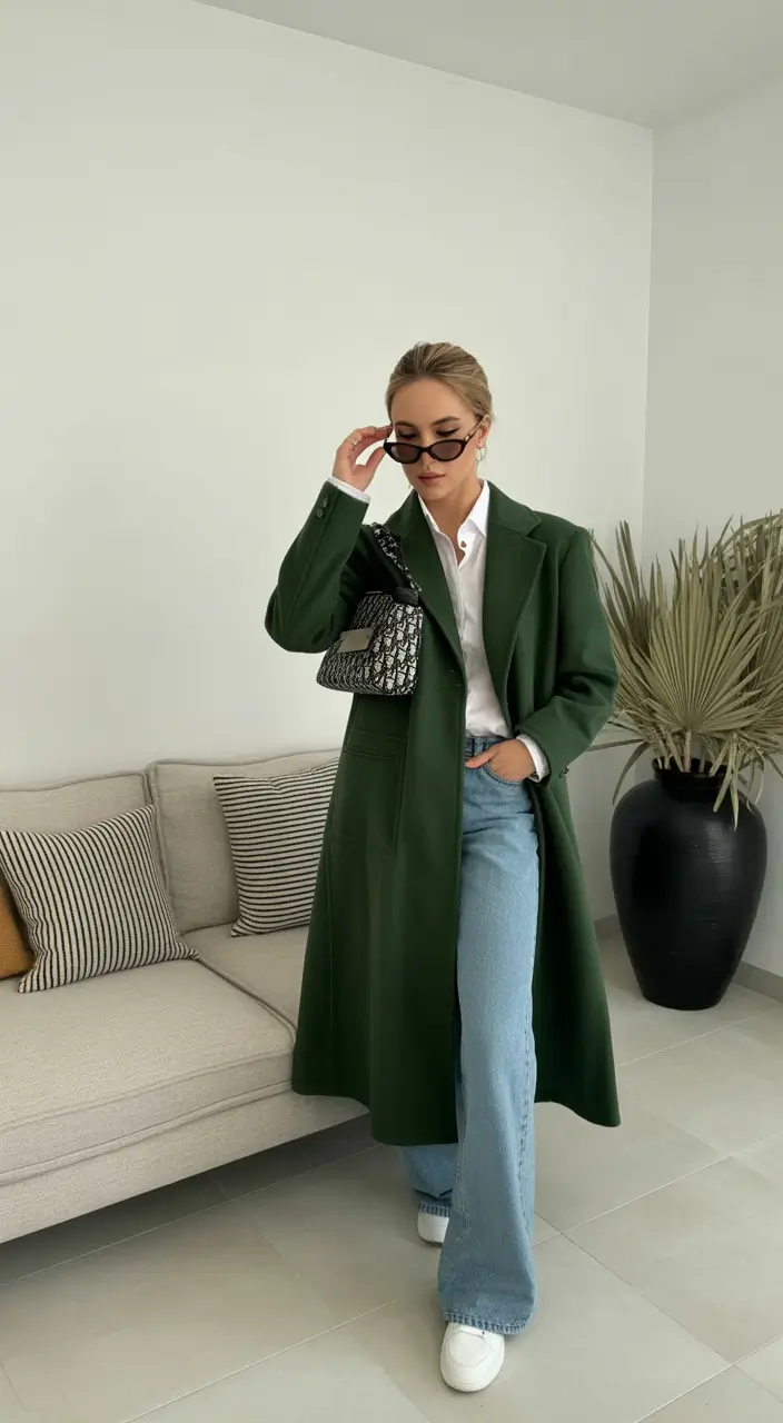 cozy fall outfits Green Is the New Neutral: Everyday Sophistication