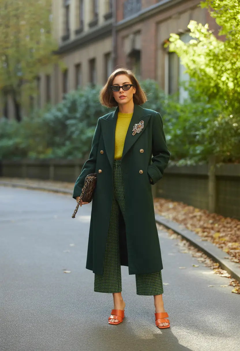 cozy fall outfits Mixed Textures, Bold Choices