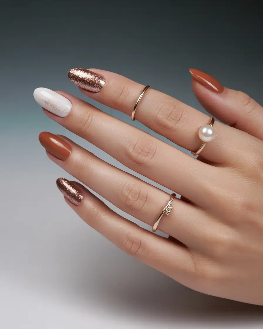 Early-fall-nails-Spiced-Bronze-Mix-&-Match