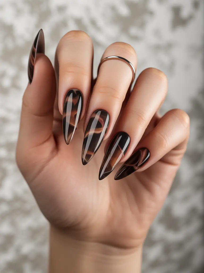 Fall-short-almond-ideas+Smoky-Transparency-Brown-Glass