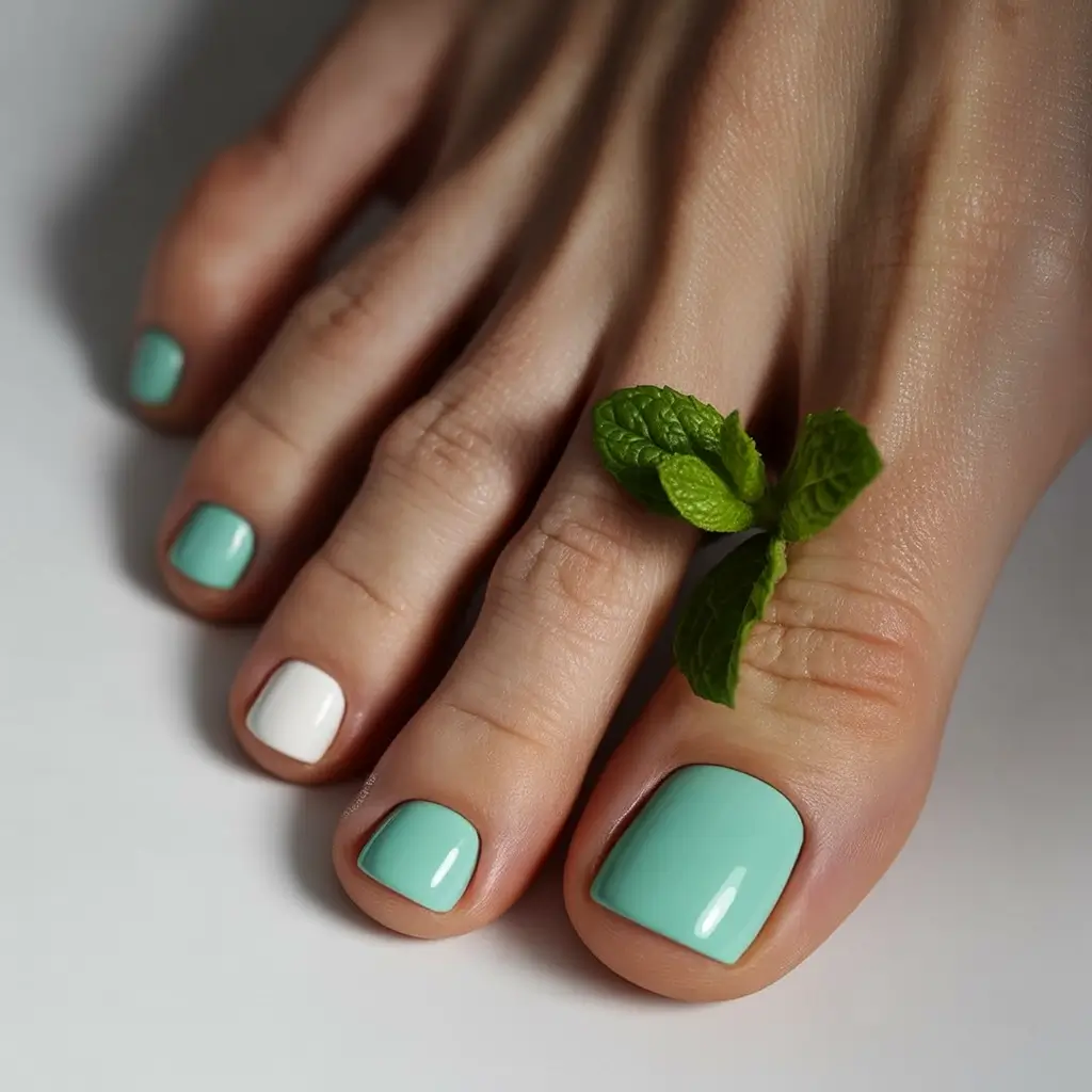 Ideas gel Spearmint Chic with Minimalist White