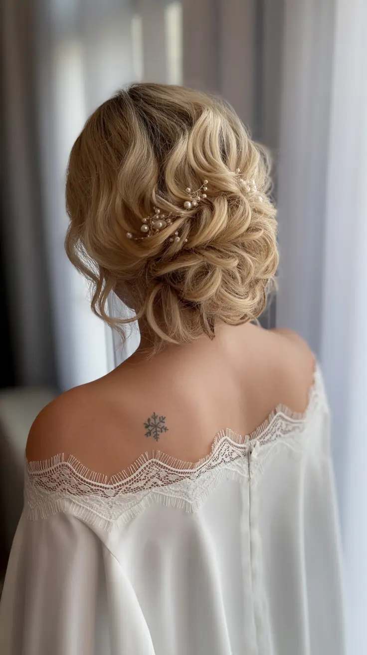 fall-hairstyles-for-women-over-40-pearl-studded-soft-roll-with-luxe-texture