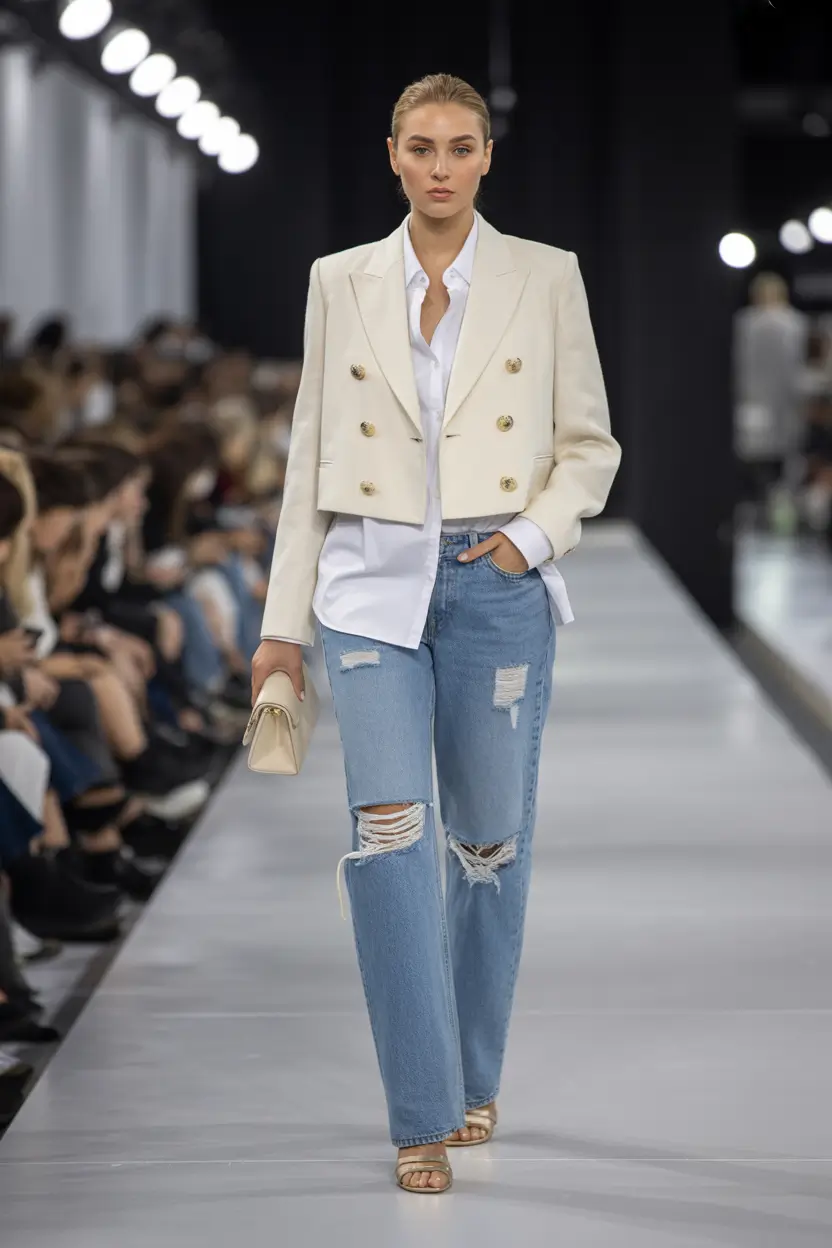 fall outfits with jeans 2025 Runway Meets Reality: Polished Power Casual