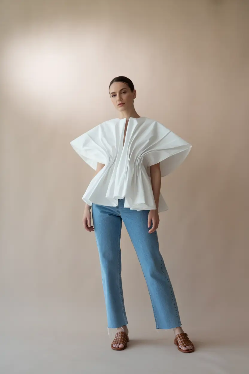 fall outfits with jeans 2025 Architectural Elegance Meets Everyday Denim